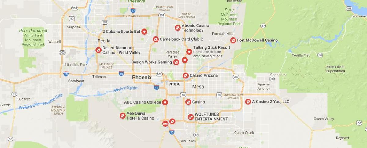 kort over Phoenix casino