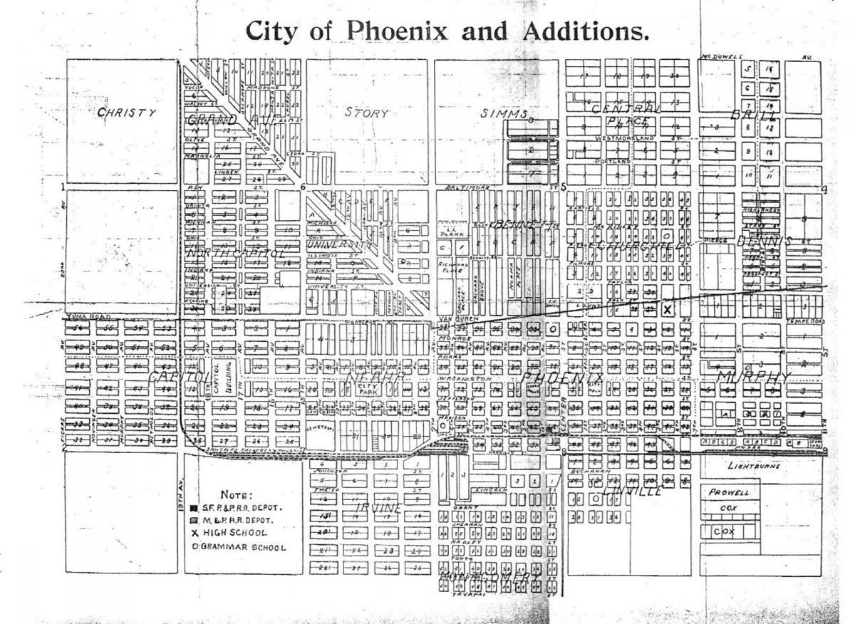 kort over metro Phoenix