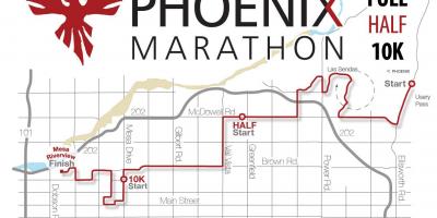 Kort over Phoenix maraton